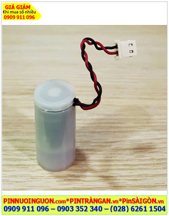 Pin ER14250, Pin nuôi nguồn PLC DELTA ER14250 lithium 3.6v 1/2AA 1200mAh (đóng thộp như hình) chính hãng, Zắc PLC